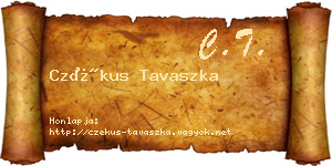 Czékus Tavaszka névjegykártya